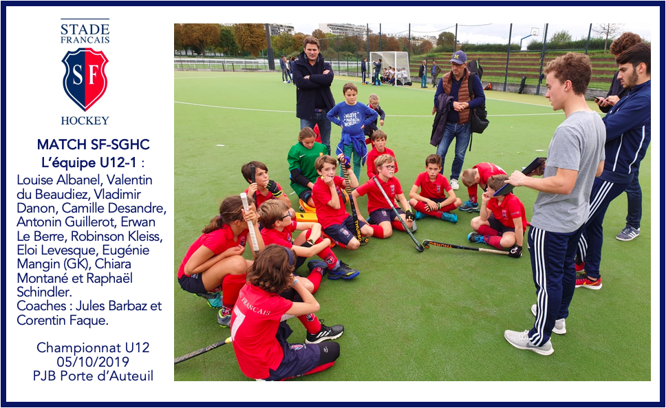 U12 Excellence : petite défaite face à SGHC, mais grand match !