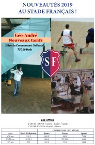 Offre Squash – Nouveaux tarifs