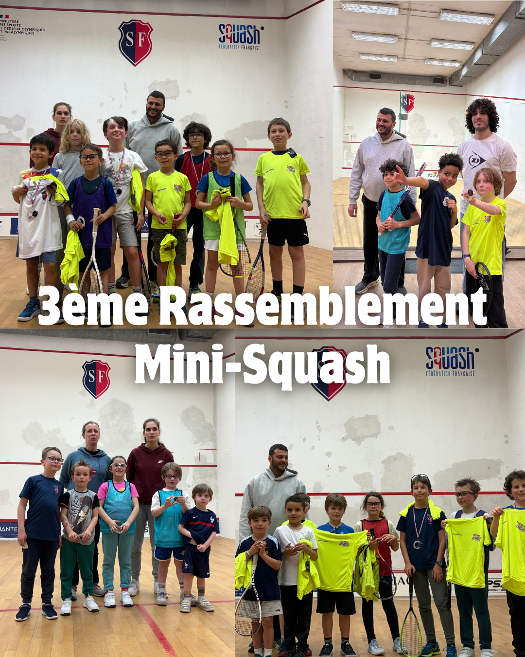 Une belle réussite pour la 3e édition du rassemblement Minisquash au Stade Français