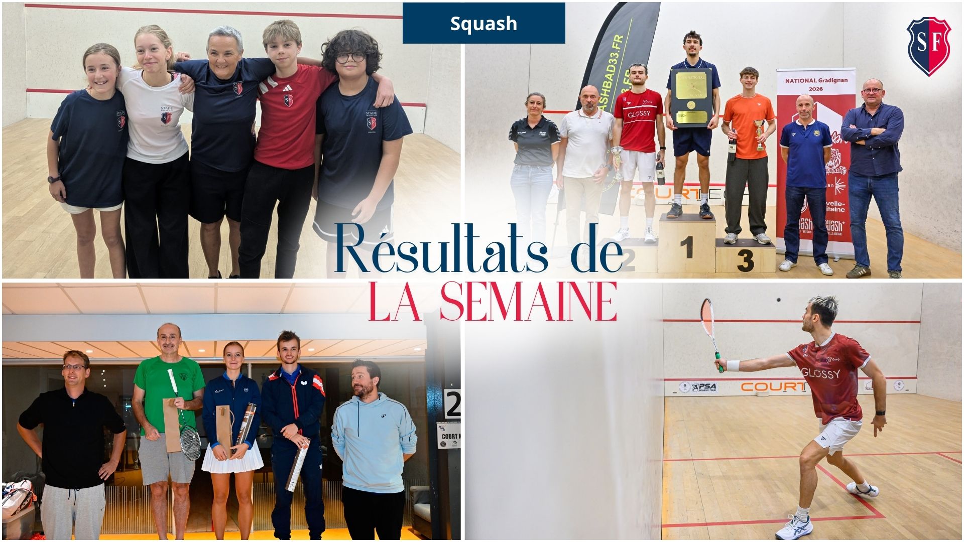 Un week-end chargé et de belles performances pour le Stade Français Squash !